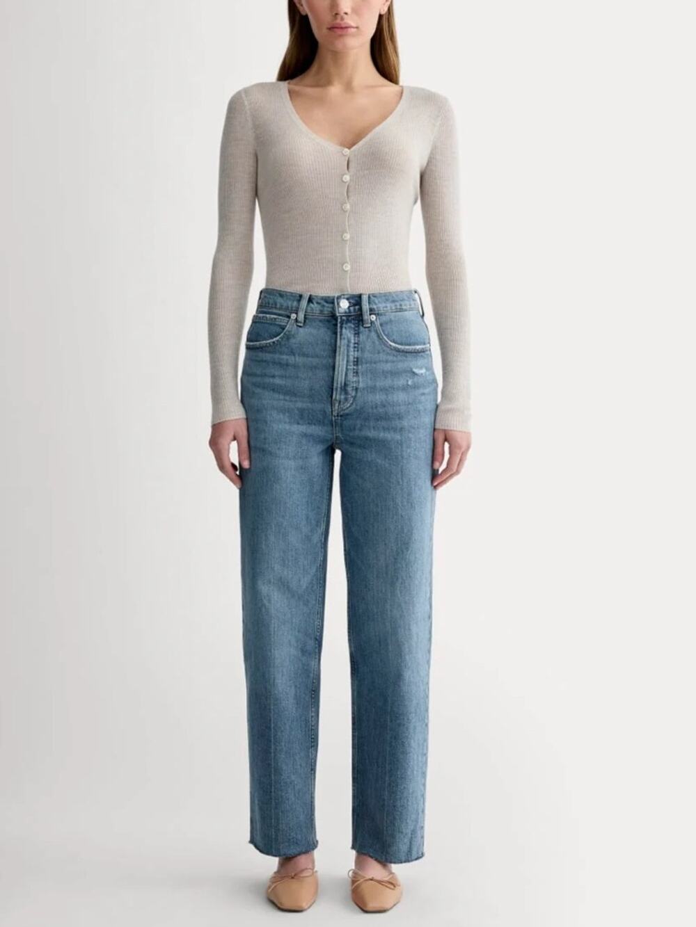 Everlane The Way High Jean In Distressed NWT Size 26 Regular